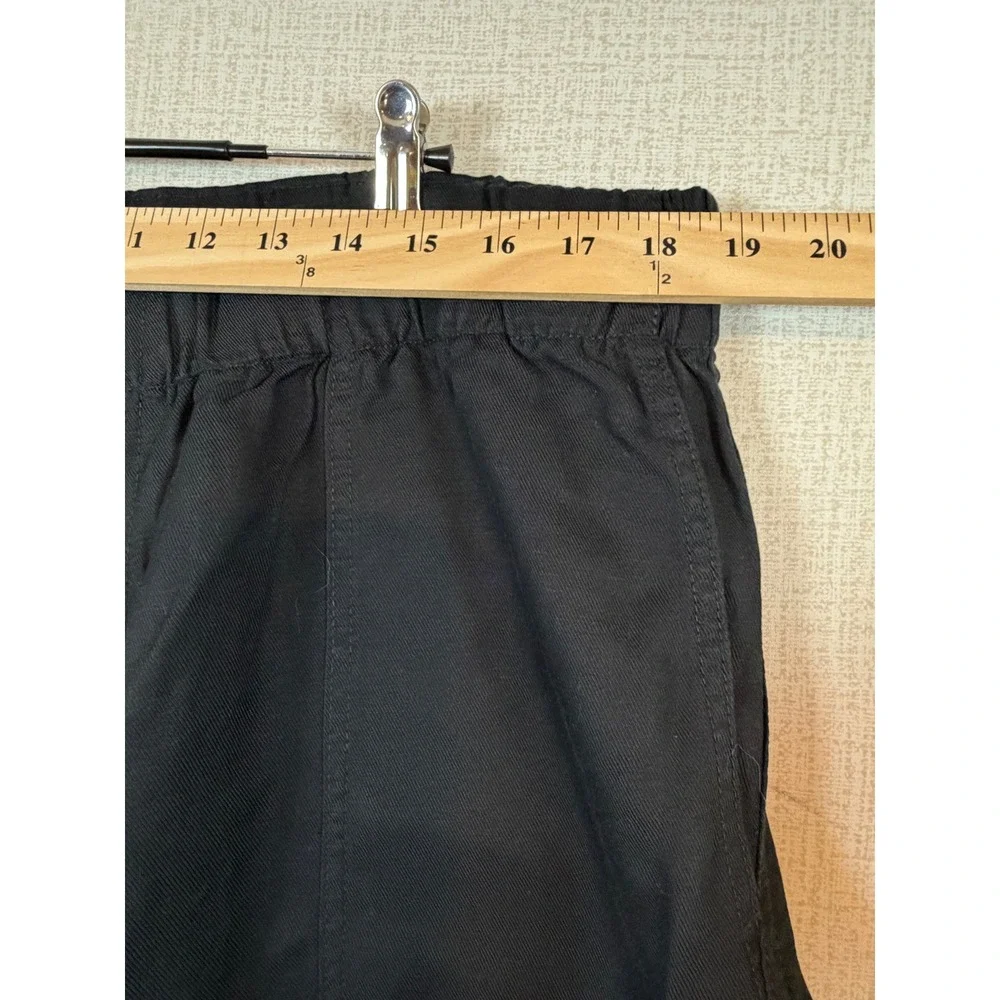 NWT Banana Republic Women XL Black Tapered Crop Pant Linen Lyocell Blend Coastal